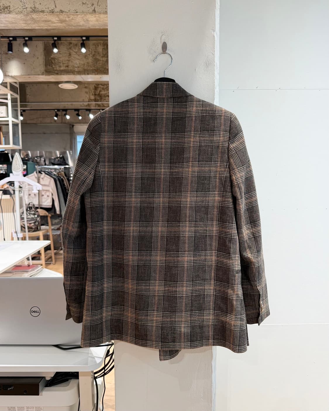 아크네 스튜디오 브라운 체크 더블 브레스티드 블레이저 자켓  상품이미지7
