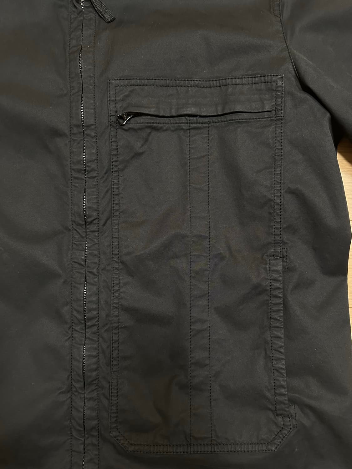 [L] 스톤아일랜드 10319 스트레치 코튼 트윌 오버셔츠 블랙 상품이미지4