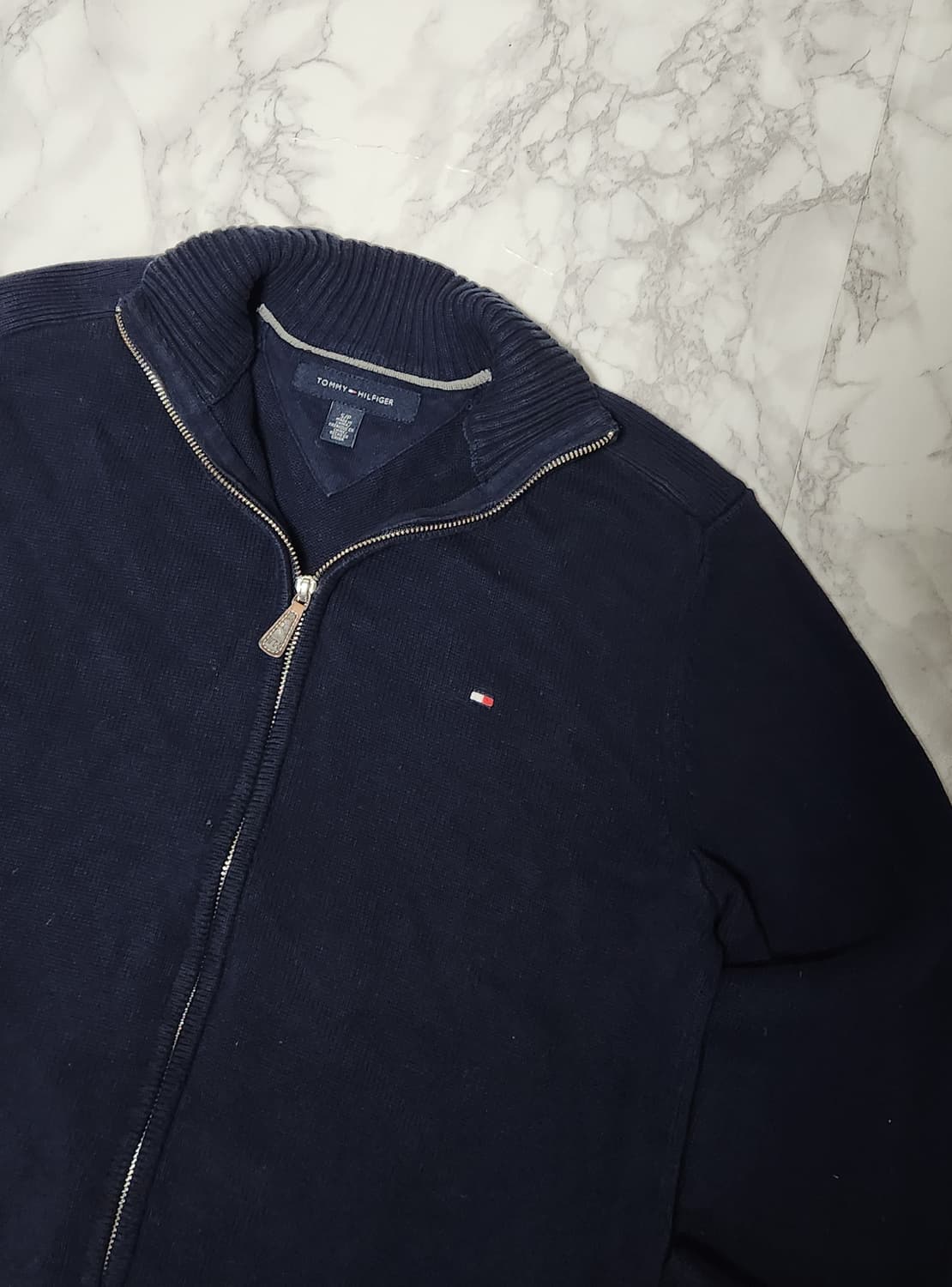 타미힐피거 딥네이비 니트 집업 자켓 상품이미지3