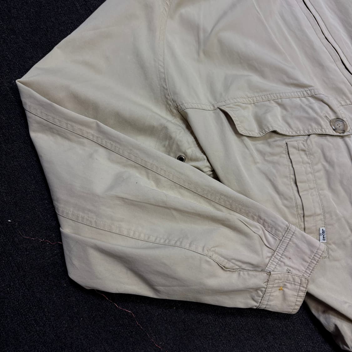  90s 리바이스 양면 카키 베이지 리버시블 블루종 자켓 잠바  상품이미지10