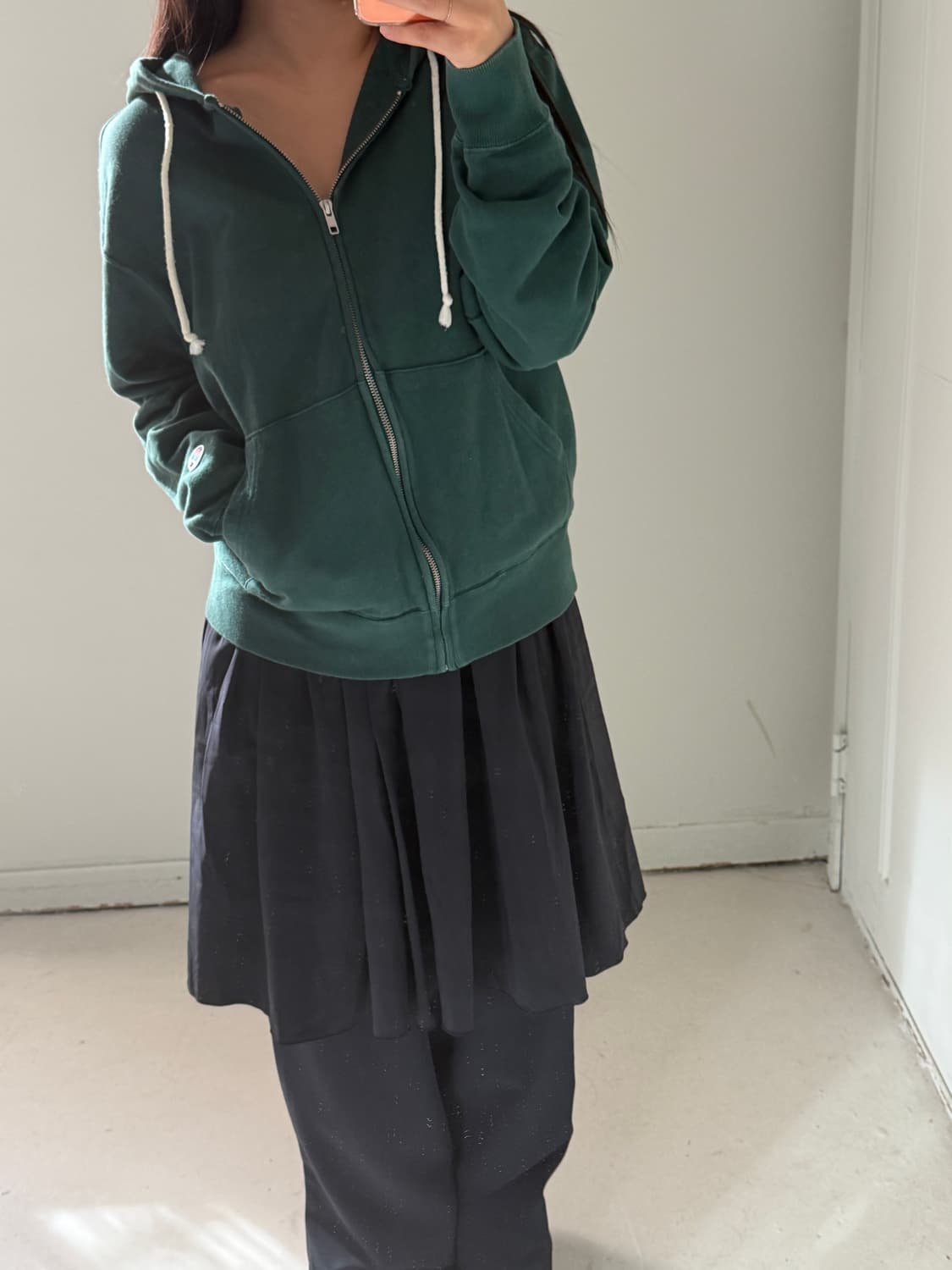 일본빈티지 챔피온 헌터그린 후드집업  상품이미지2