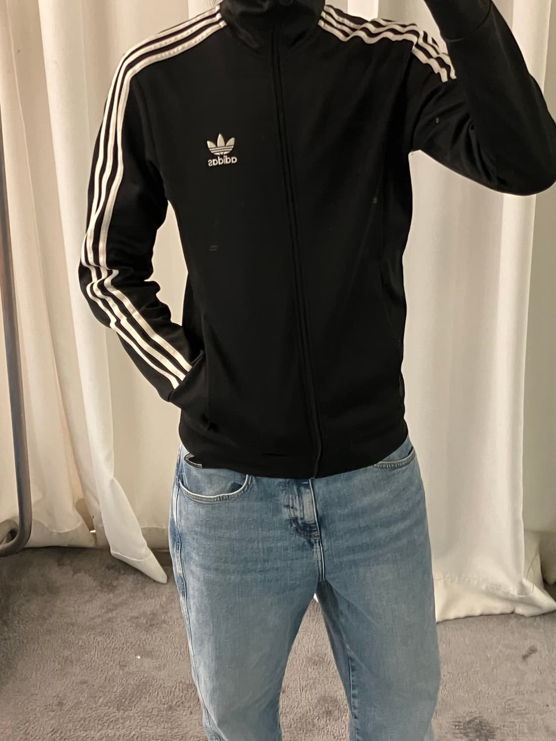 아디다스 블랙 파이어버드 트랙탑 져지 100 상품이미지7