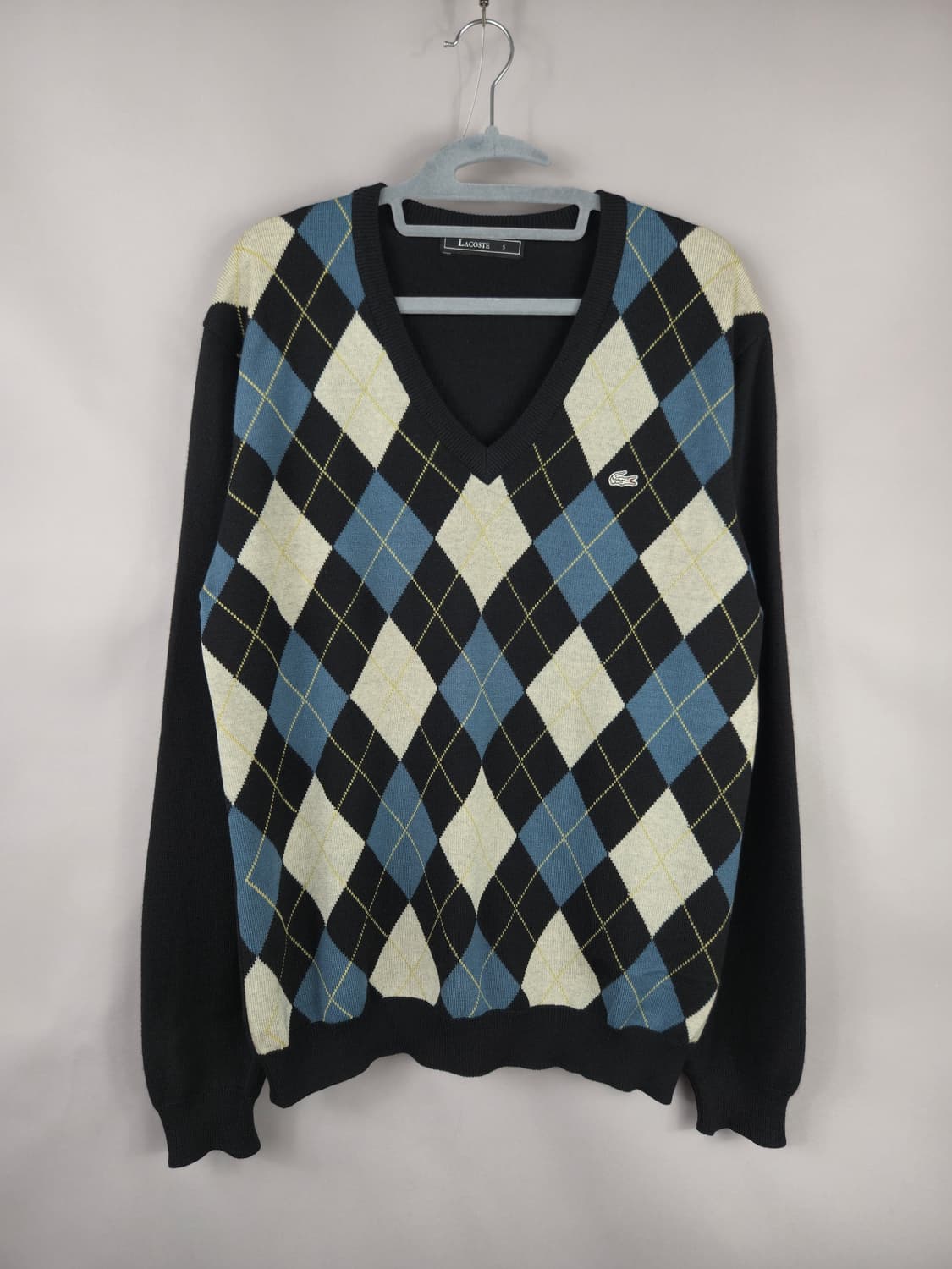 [무료배송]라코스테 105 남성 울100 아가일 니트 상품이미지1