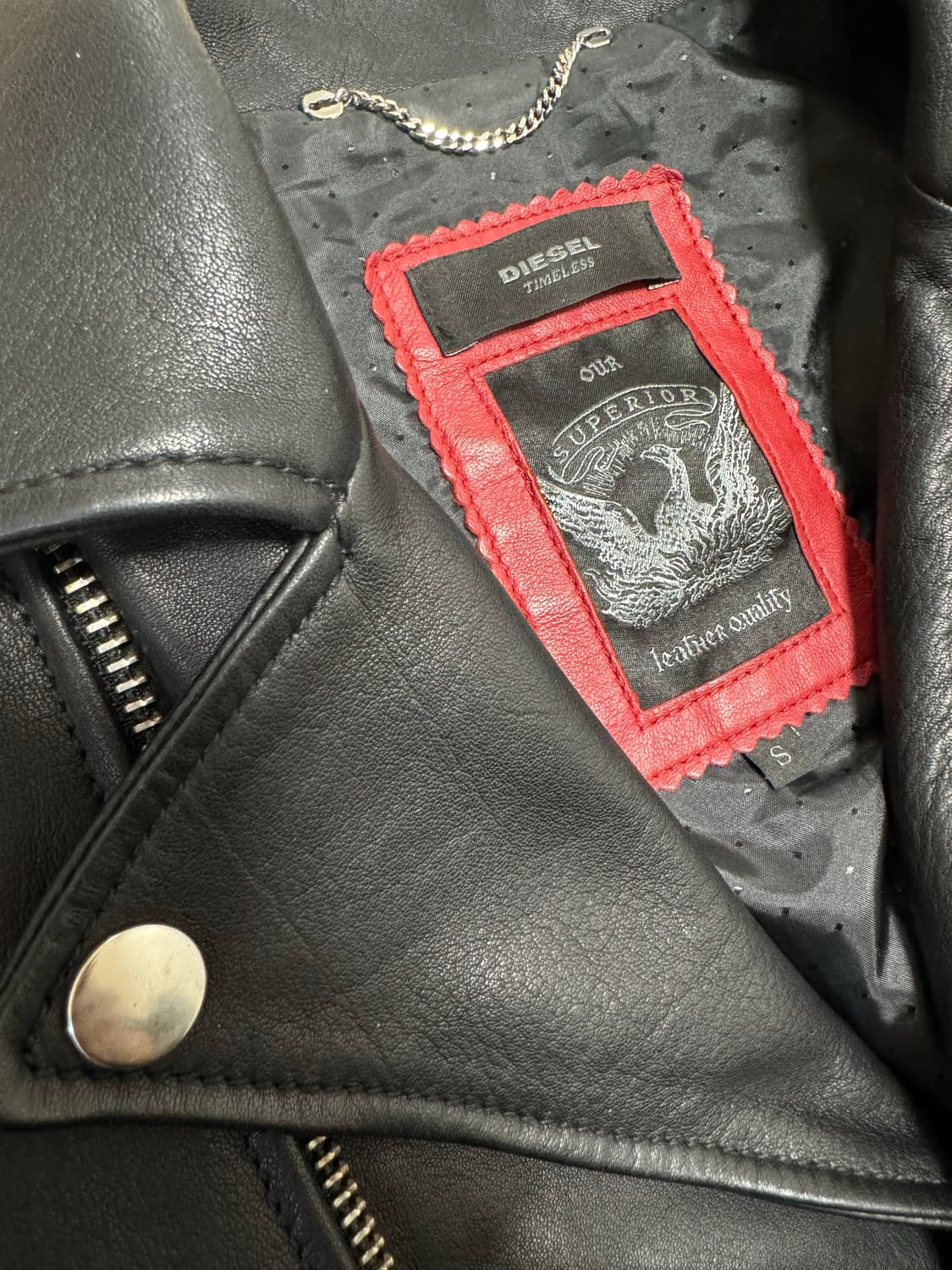 DIESEL TIMELESS / 램스킨 라이더 자켓 (유니섹스) 상품이미지7