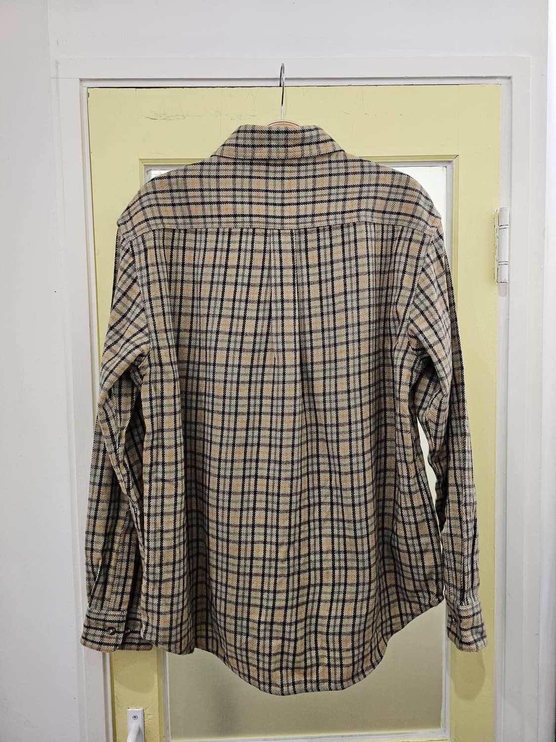 Ralph Eton 베이지 체크 플란넬 셔츠 상품이미지3