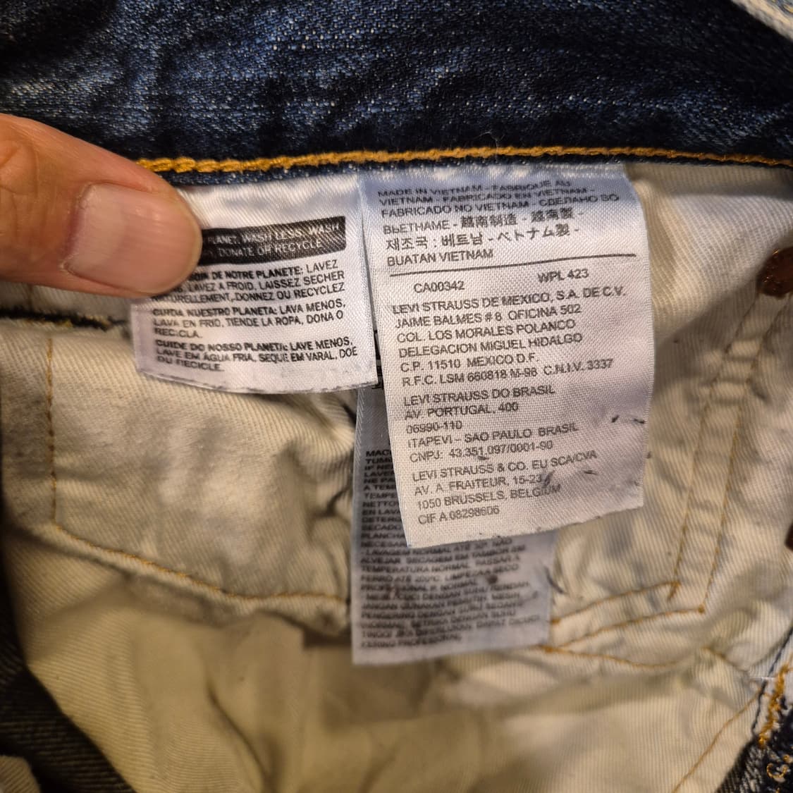 33인치 리바이스 502 워싱청바지  상품이미지4