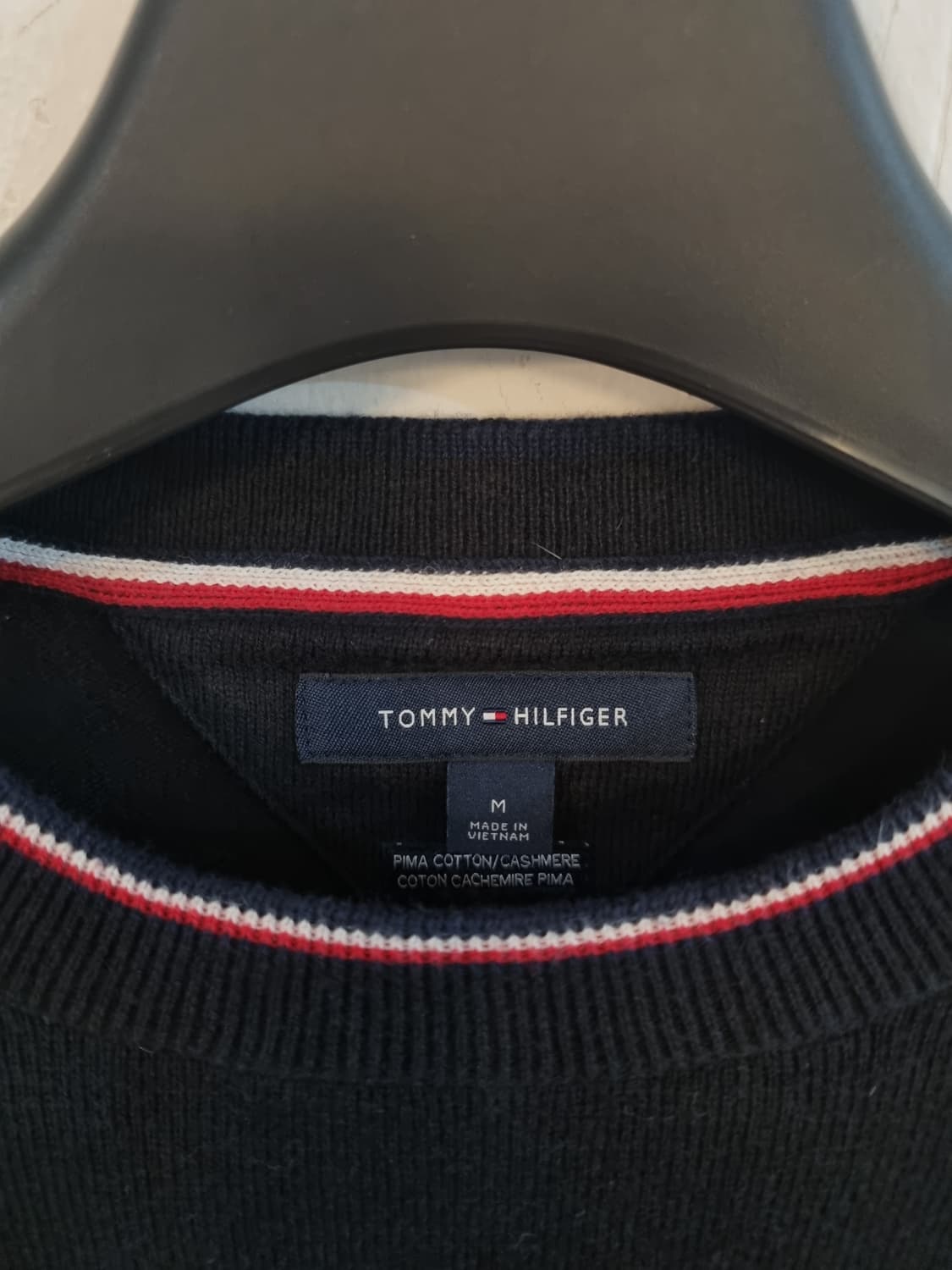 타미힐피거 캐시미어 니트 M 네이비 상품이미지3