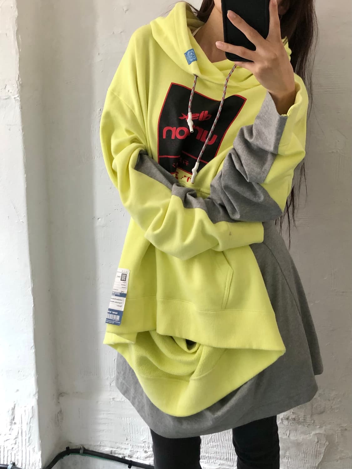 MIHARA YASUHIRO 미하라 야스히로 옐로우 더블 프론트 후디  상품이미지3