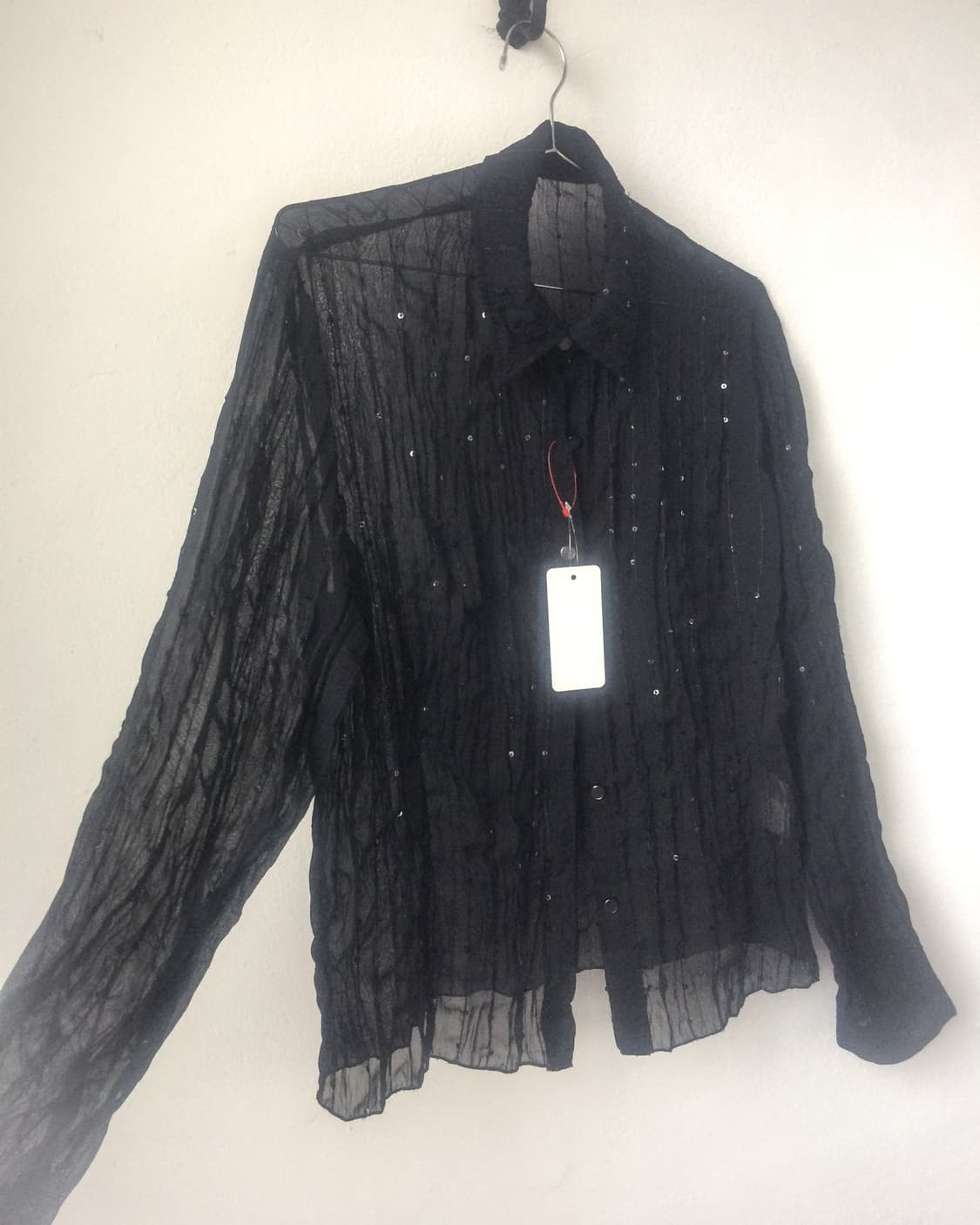 Beads point see through shirt 상품이미지5