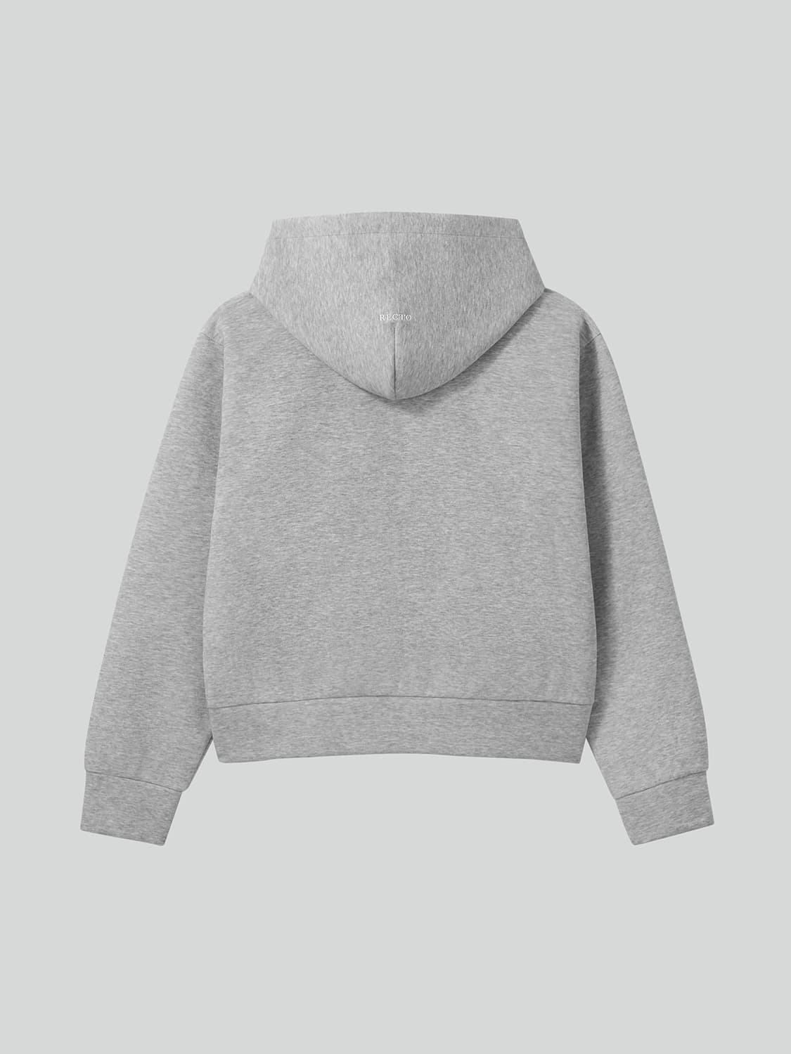 렉토 로고 디테일 후드 후디 집업 그레이 상품이미지2