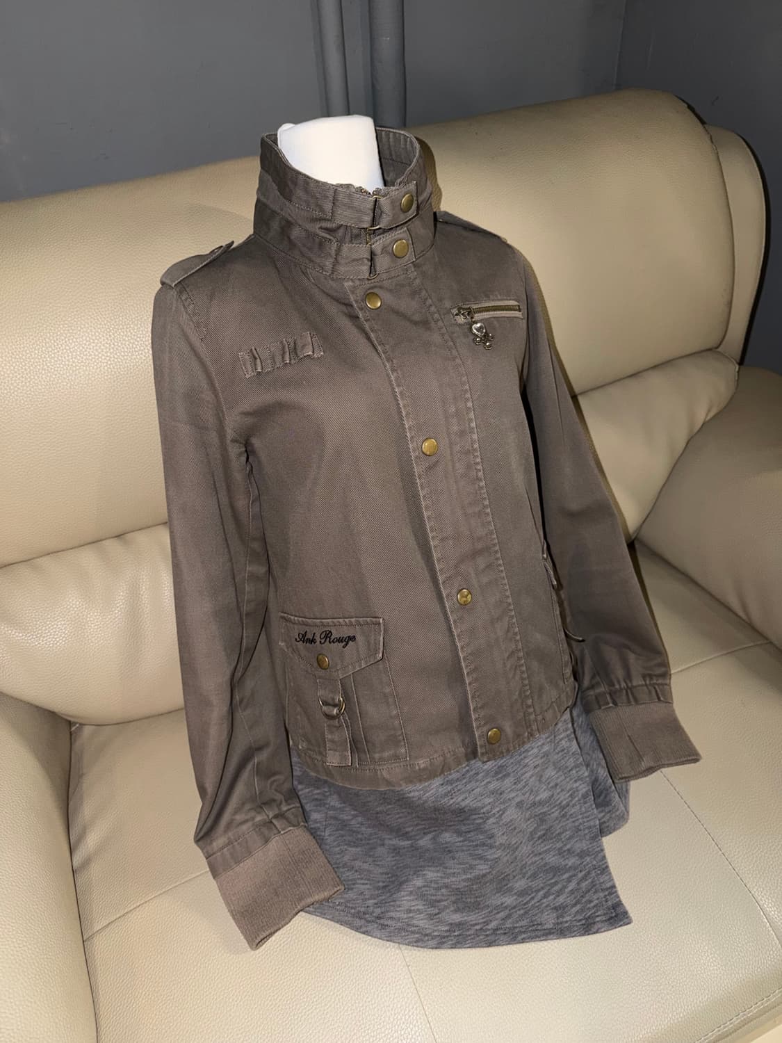 Ank rouge neck snap point jacket 상품이미지1