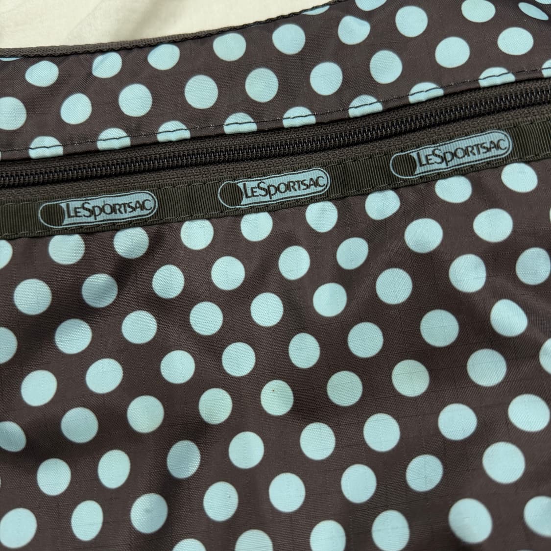 레스포삭 모리걸 도트 땡땡이 민트초코 브라운 크로스백 가방 상품이미지9