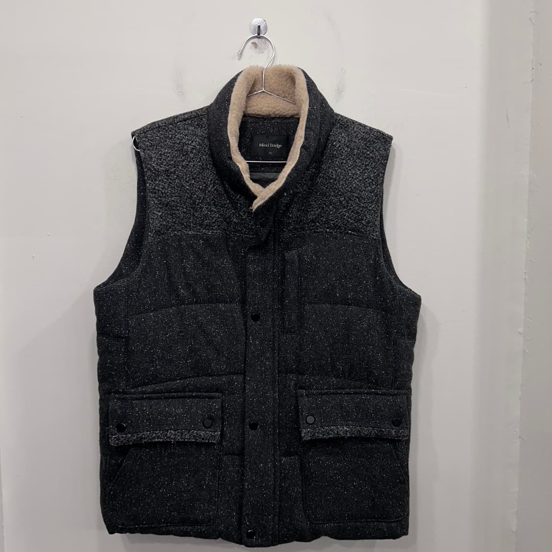 마인드브리지 플리스카라 울 패딩 베스트 상품이미지2