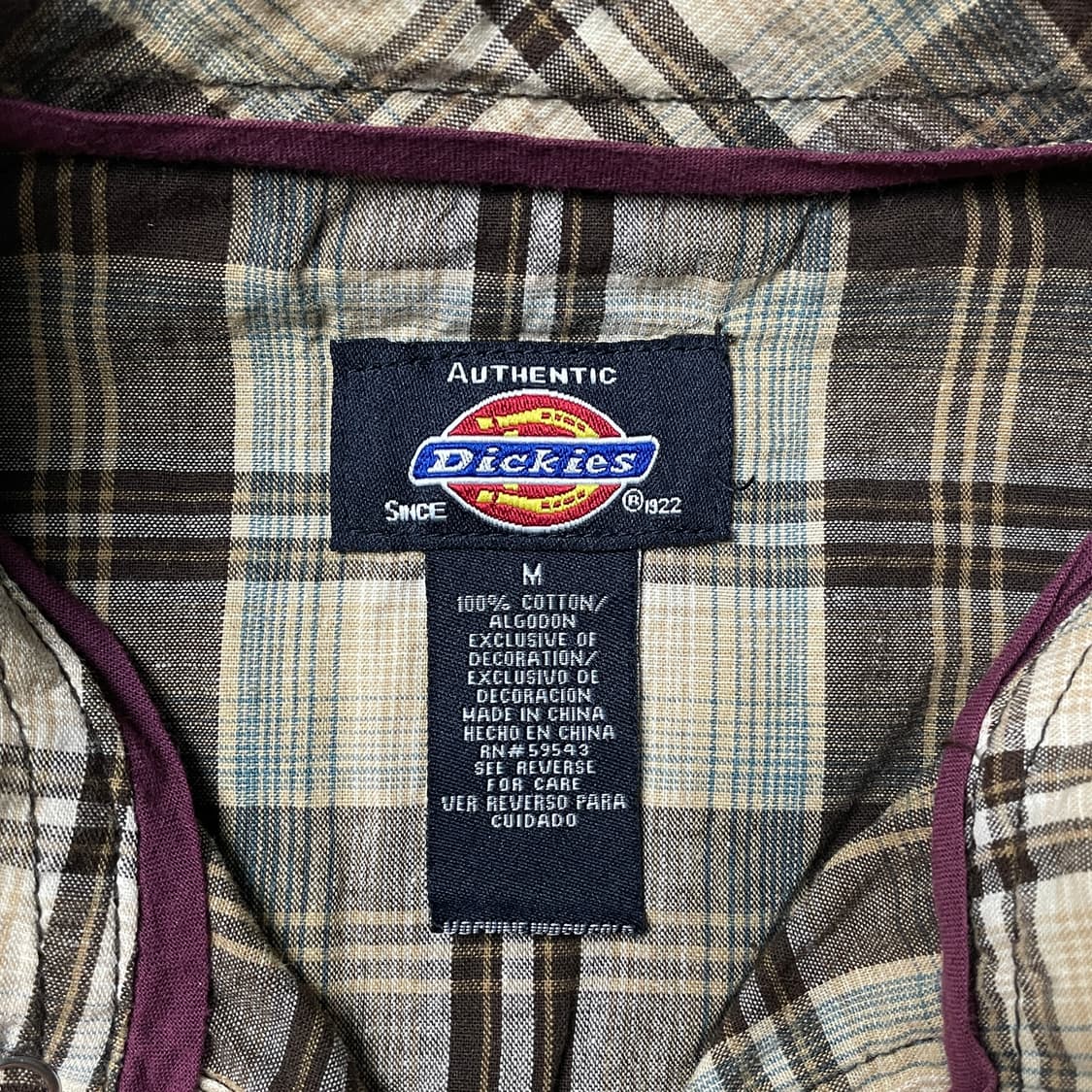 DICKIES 디키즈 빈티지 체크 웨스턴 반팔 셔츠 A00937 상품이미지10