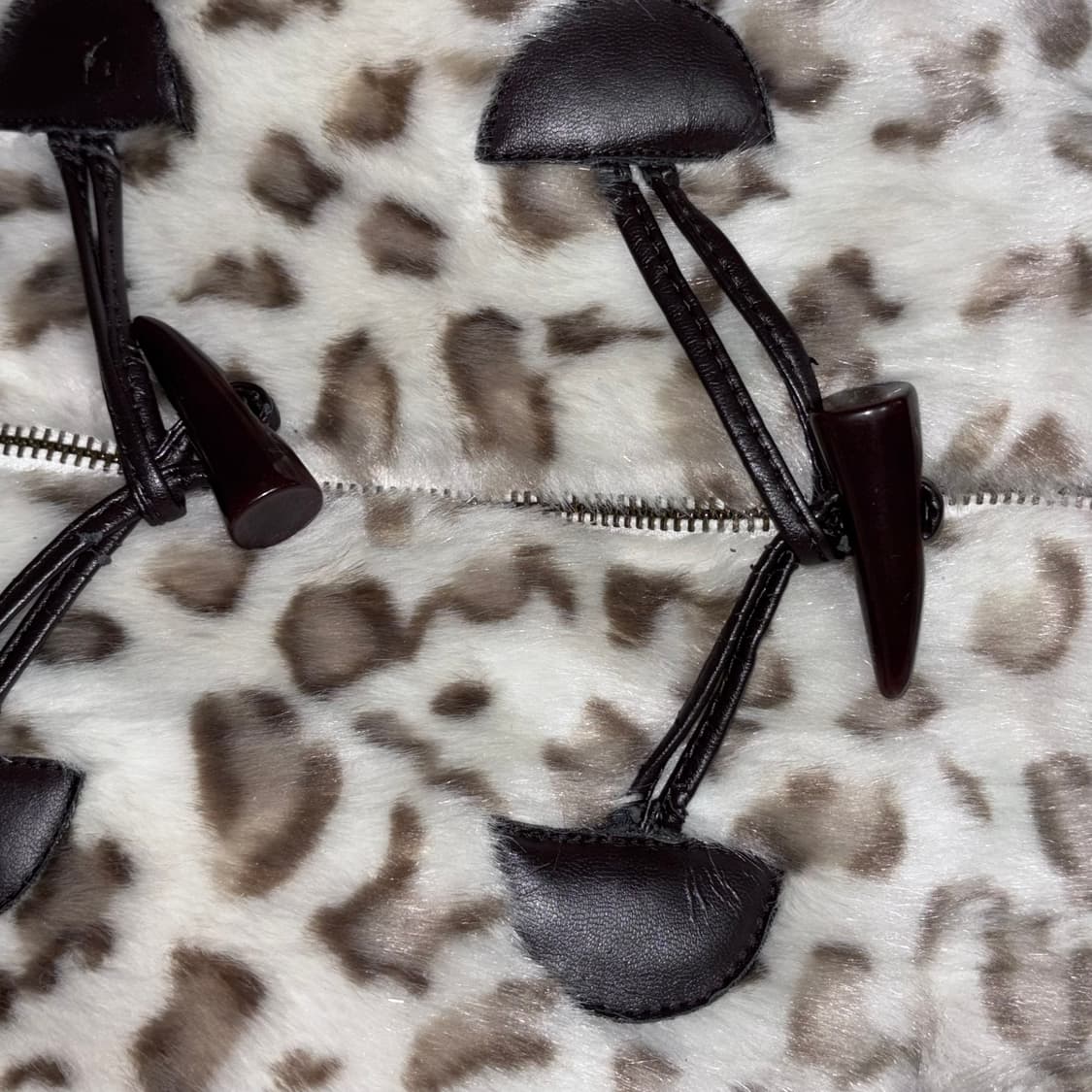 앙크루즈 네코미미 호피 폼폼이 오네갸루 더플코트 상품이미지7