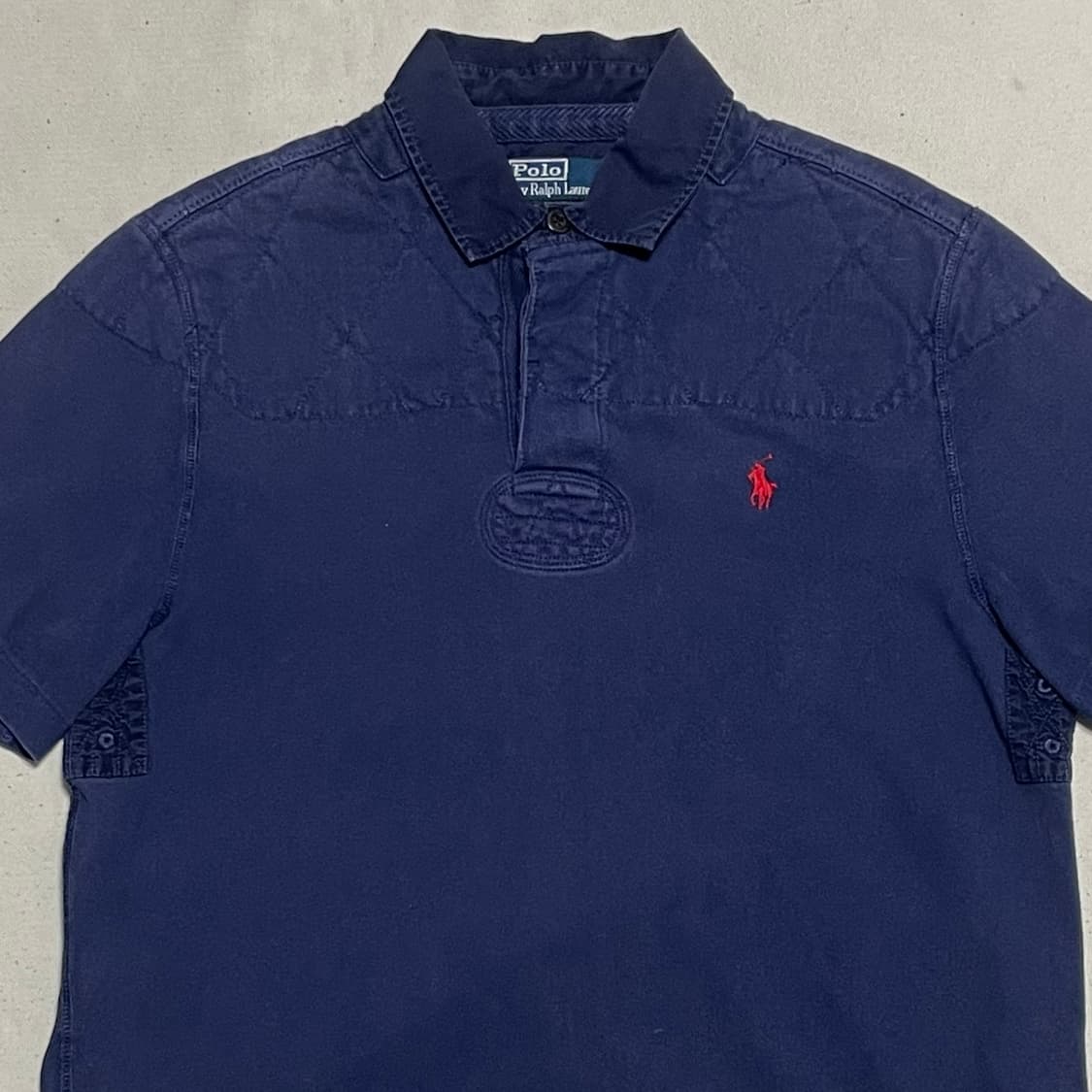 L 폴로랄프로렌 커스텀핏 네이비 카라 반팔 티셔츠  상품이미지1
