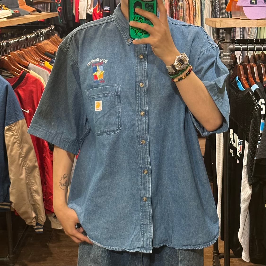 [HI] 칼하트 반팔 데님셔츠 상품이미지1