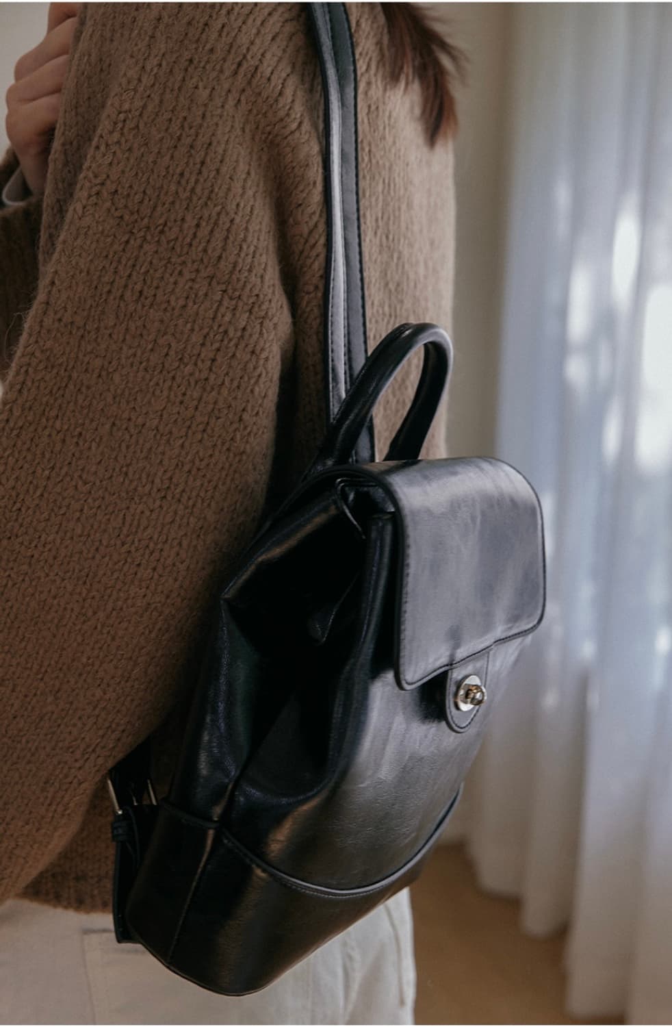 라미네즈 샐리 미니 백팩 블랙색상 상품이미지3