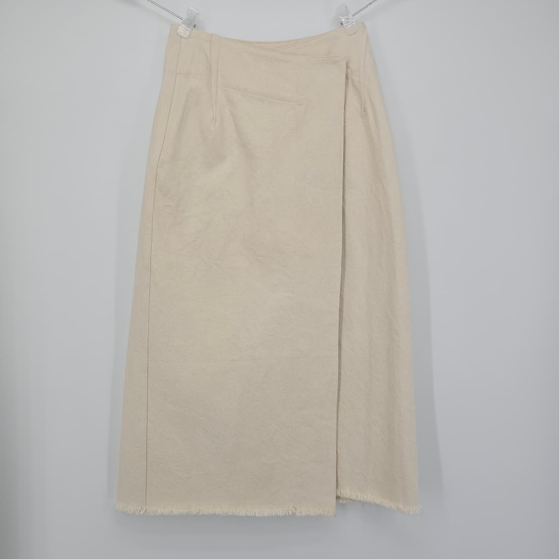 DIVE 베이지 랩 스커트 미디 청스커트 S 상품이미지1