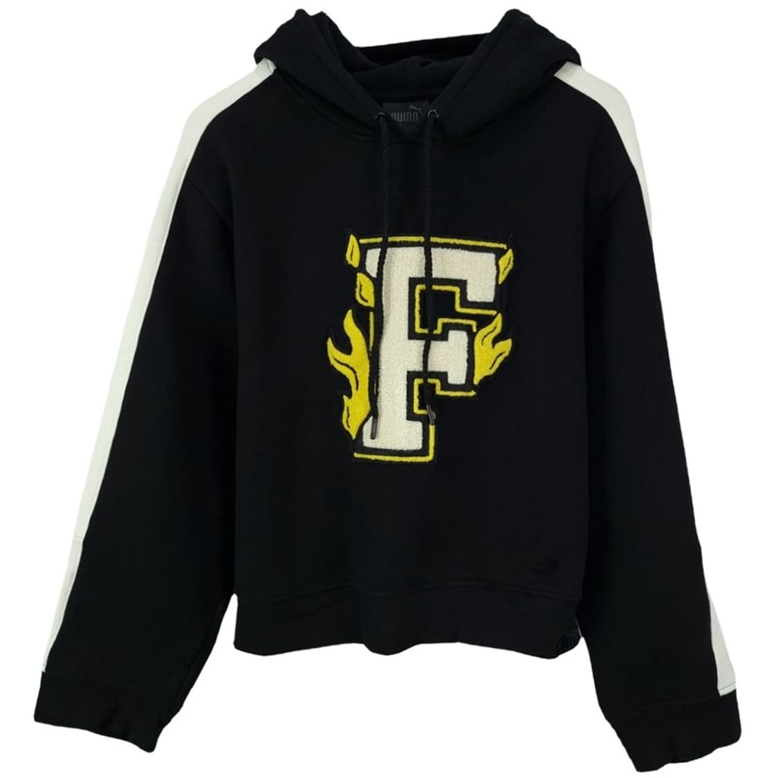 [푸마 X 리한나] 그래픽 자수 오버핏 크롭 후드티 블랙 M19283 상품이미지2