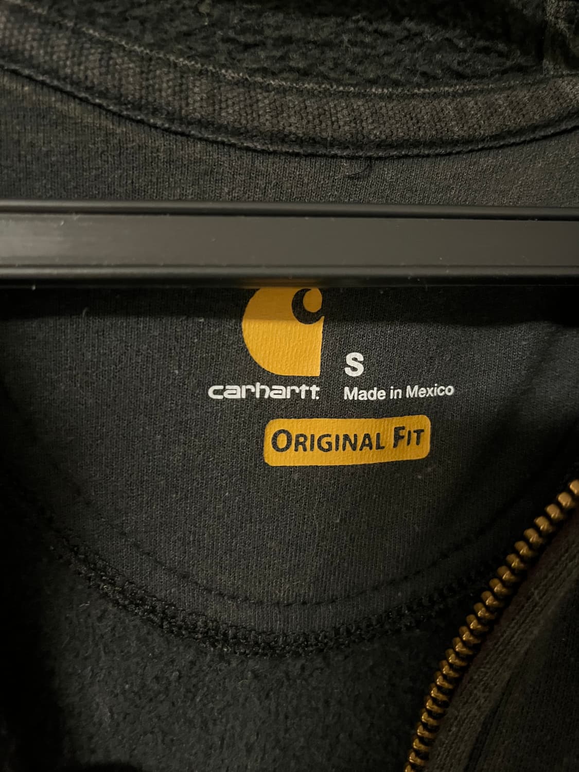 칼하트 오리지널핏 후드집업 블랙 [S] 상품이미지4