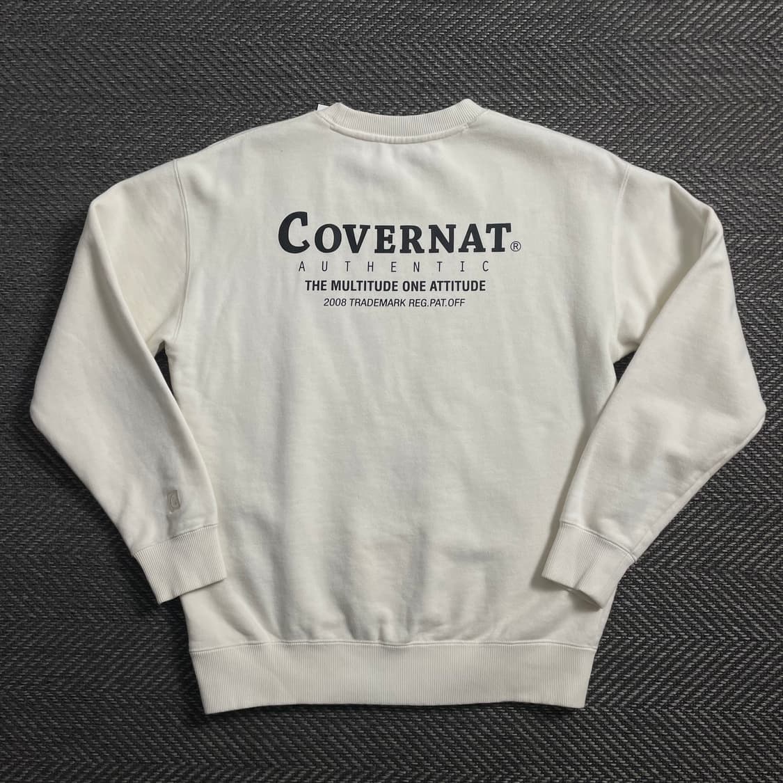 커버낫 헤비코튼 빅로고 크림 맨투맨o 4138 상품이미지1