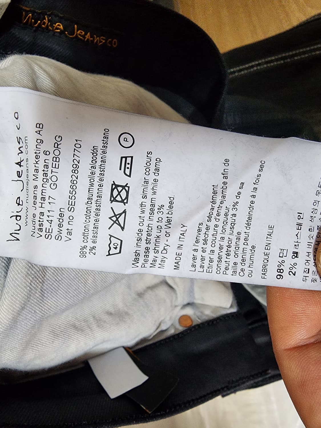 (33)누디진 씬핀 블랙진 데님팬츠 상품이미지7