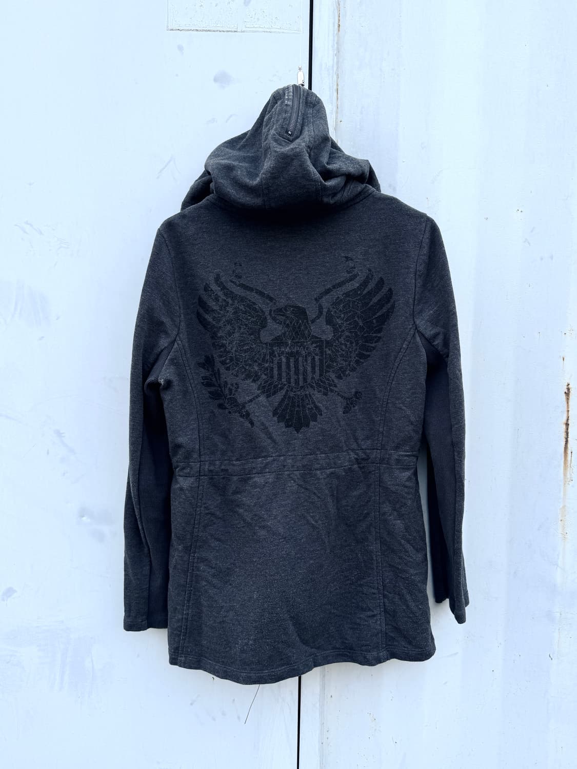 백 지퍼 포인트 후드 집업 상품이미지2