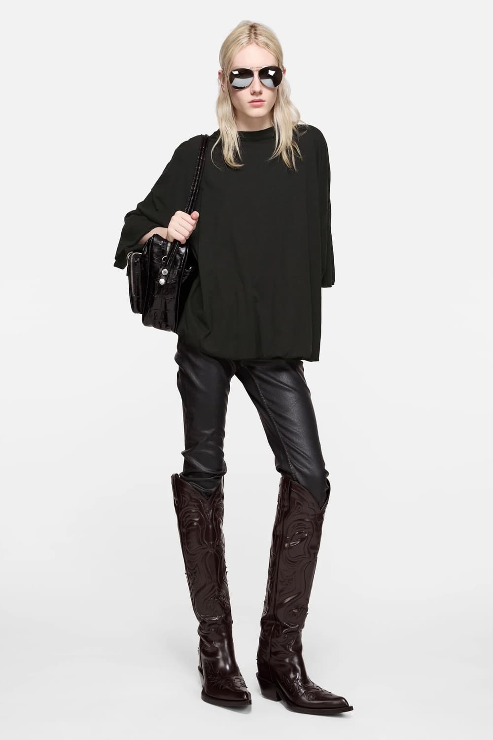 [XS,S]아크네스튜디오 26ss 볼륨 티셔츠/블랙 상품이미지5