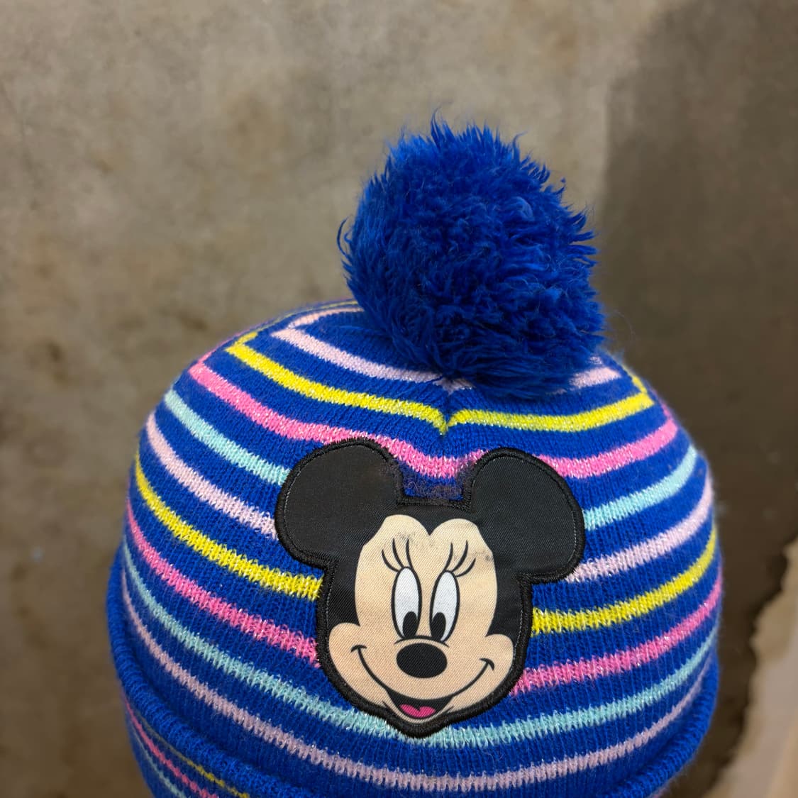 USA 빈티지 디즈니 미키마우스 스트라이프 니트 비니 상품이미지3