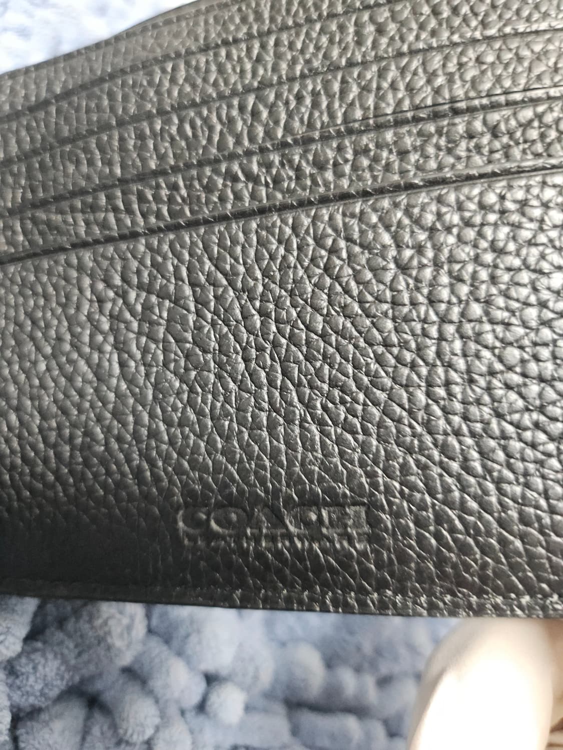 코치 블랙 가죽 반지갑 남성용  11*9 상품이미지4