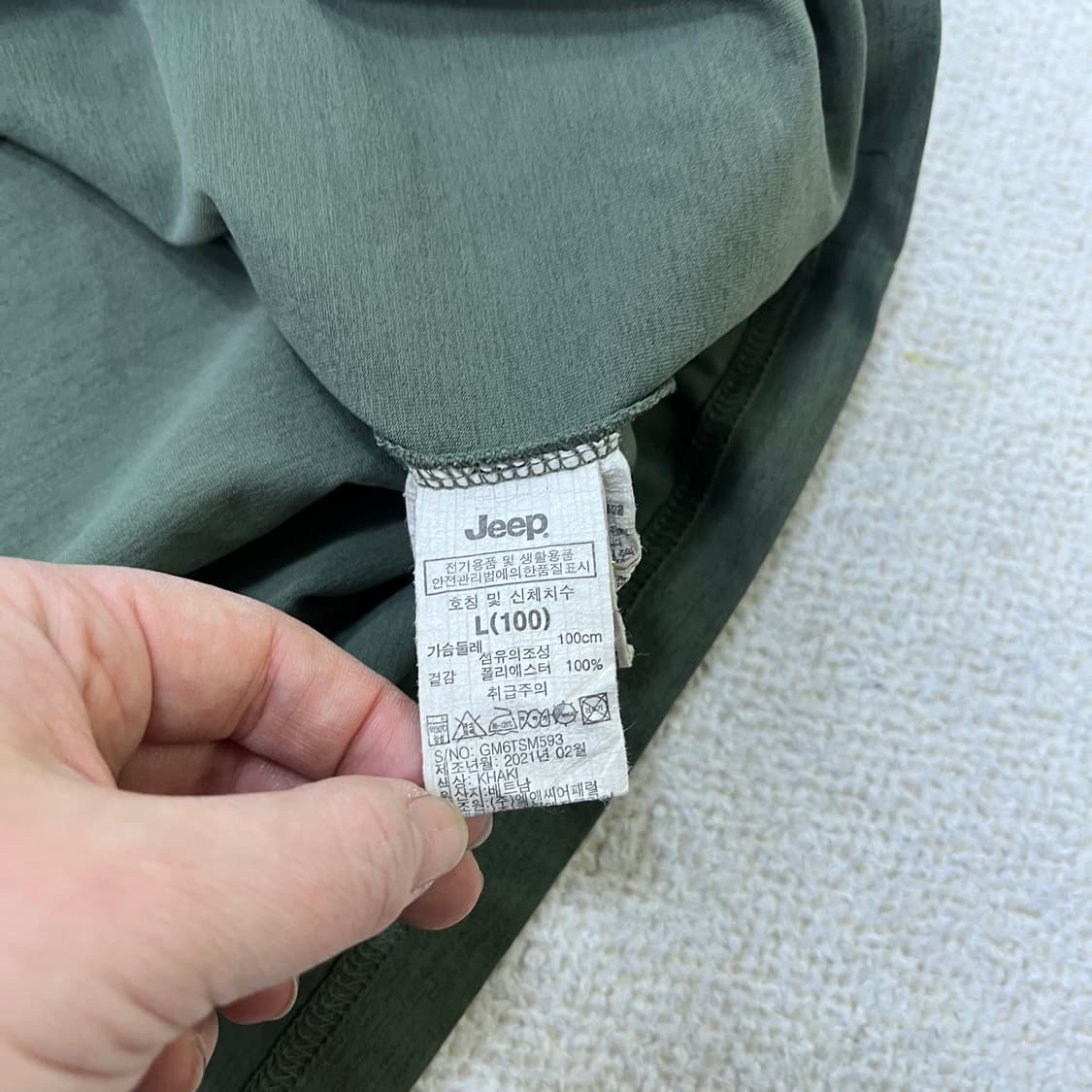 L 지프 스몰로고 반팔 티셔츠 0406M 상품이미지3