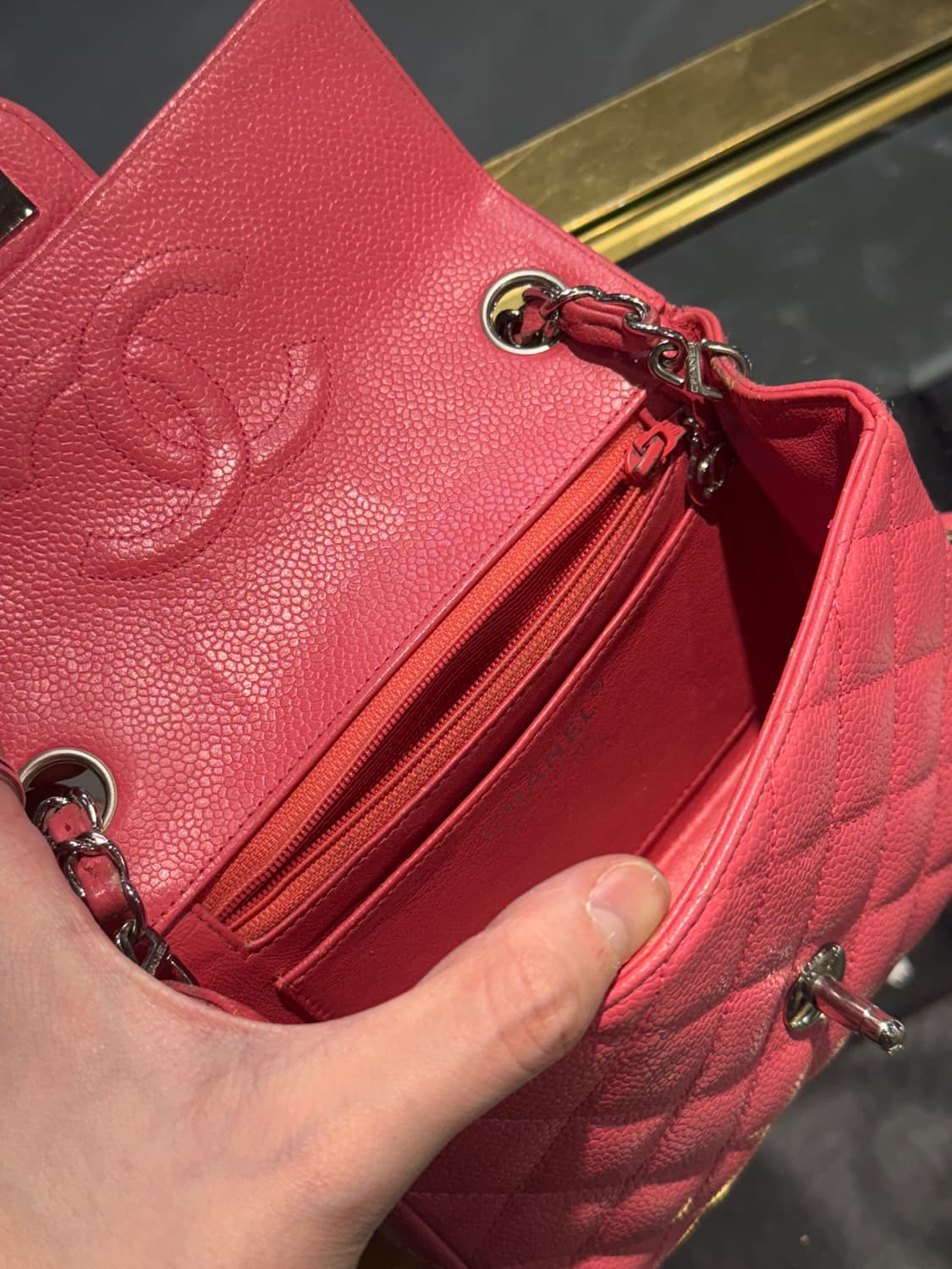 샤넬 핑크 캐비어 미니 쁘띠삭 (단품) 상품이미지4