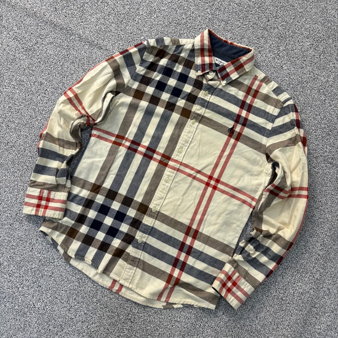 100 빈폴 체크 셔츠 남방 슬림핏 0317J 상품이미지1