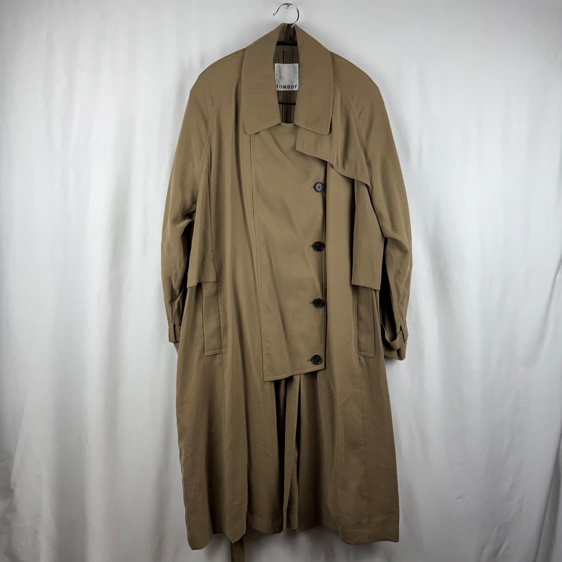 160) 톰보이 트렌치 롱 코트 베이지 상품이미지2