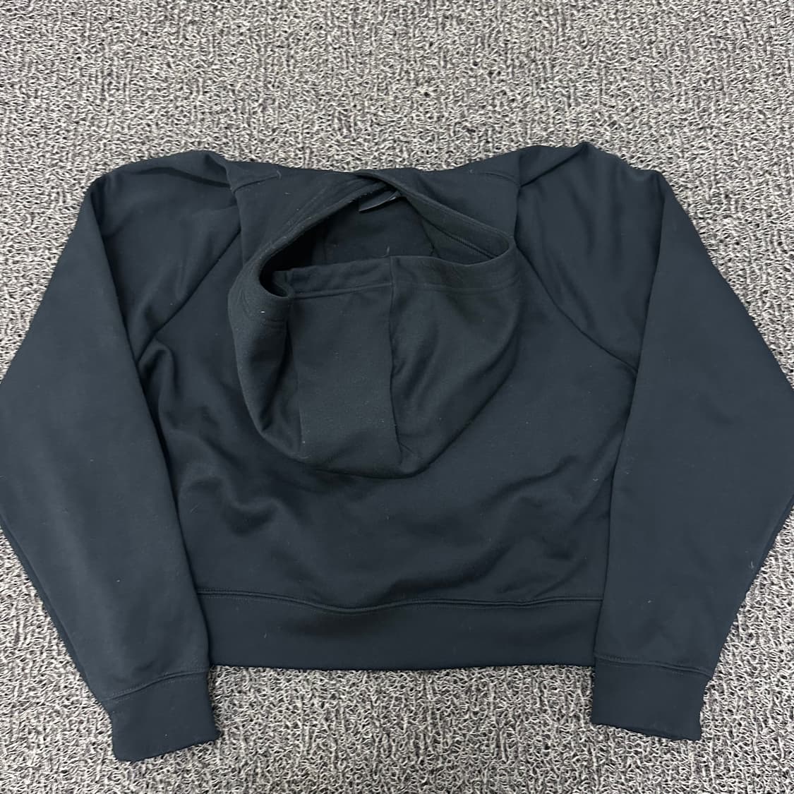 NIKE 나이키 여성 크롭 기모 후드티 블랙 85(M) 상품이미지4