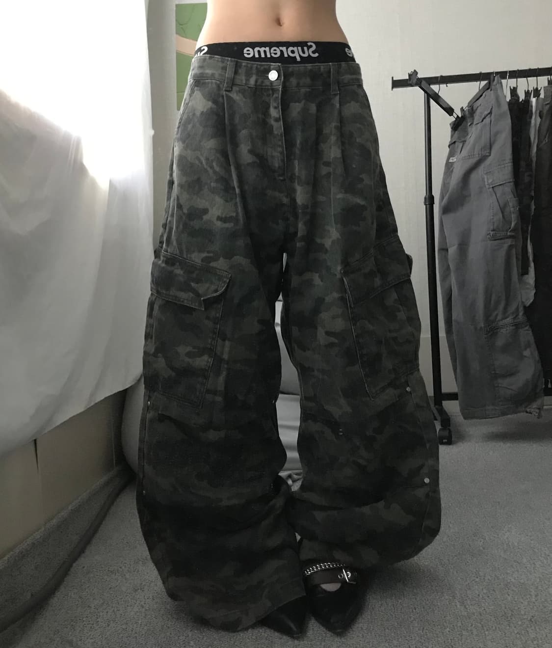 카모 와이드핏 카고팬츠 상품이미지1