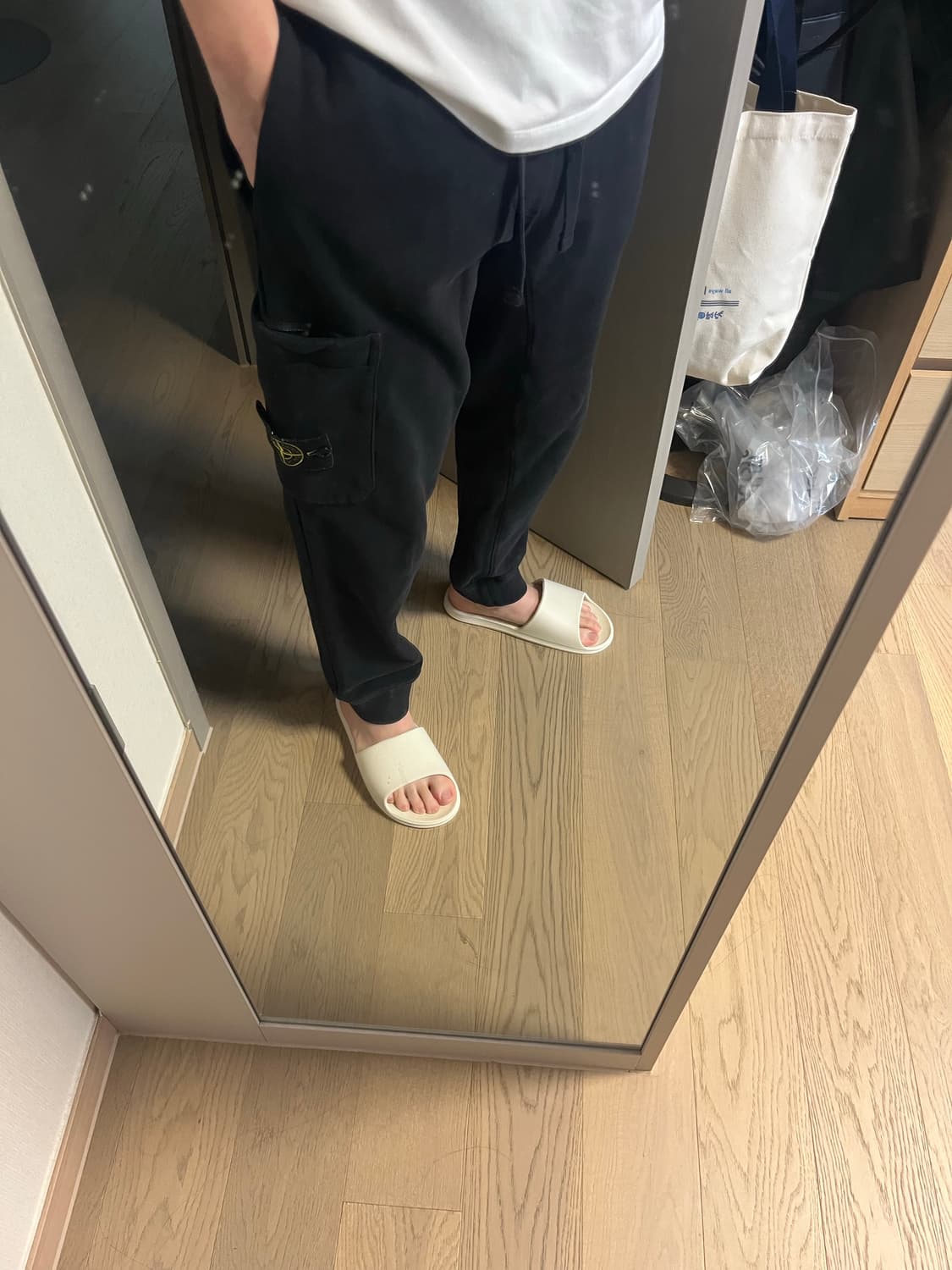 스톤아일랜드 스웨트 조거 팬츠(L, 블랙) 상품이미지4