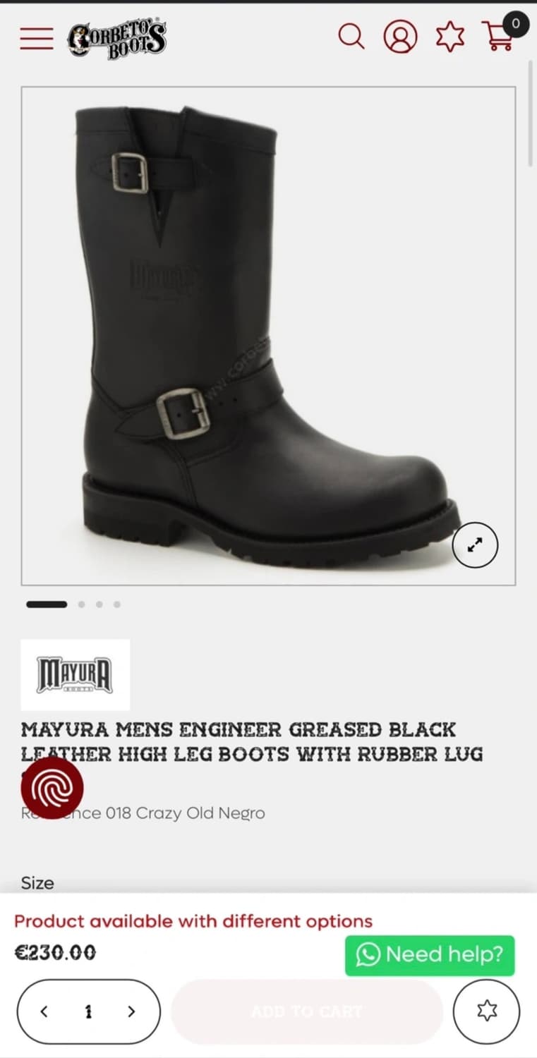 corbeto boots스페인 소가죽 엔지니어 부츠  상품이미지1