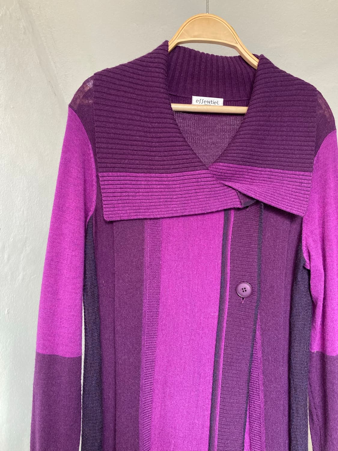 딥 퍼플 울 레이어드 가디건 자켓 상품이미지4