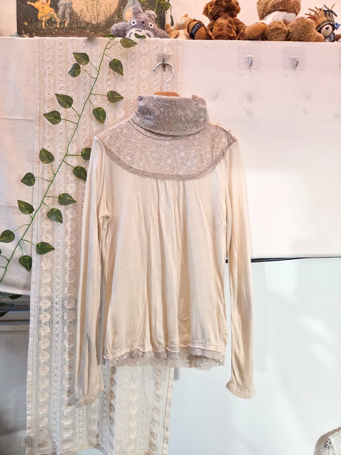 레이스 목폴라 슬리브 상품이미지1