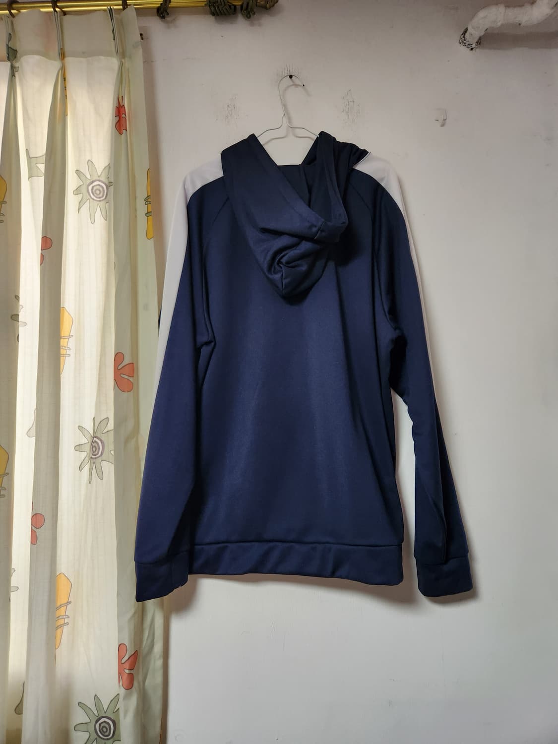 빅사이즈 배색 후드티 그린/네이비/화이트 상품이미지2