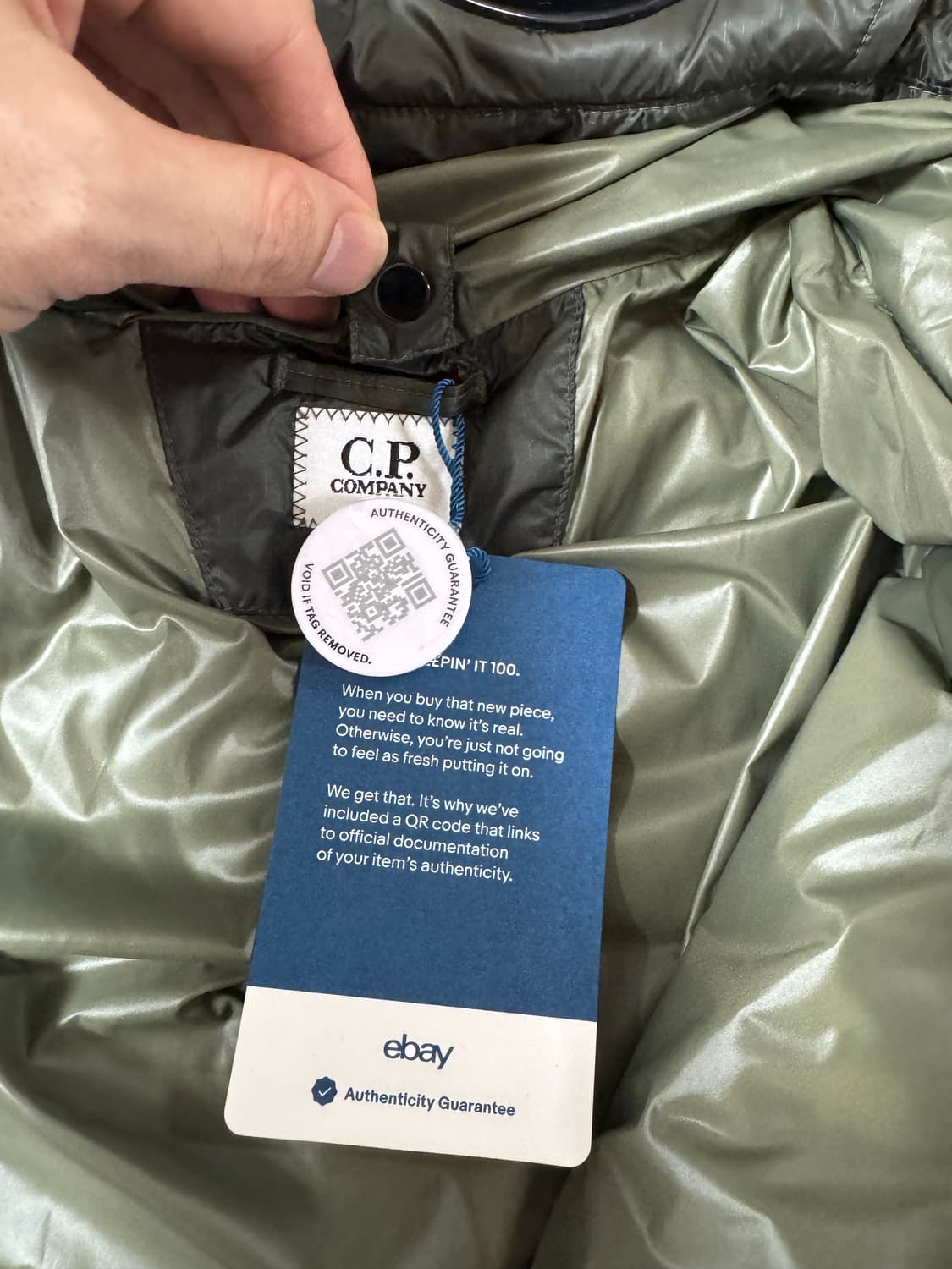 54사이즈 CP컴퍼니 디디쉘 경량 고글 패딩 점퍼 카키 상품이미지4
