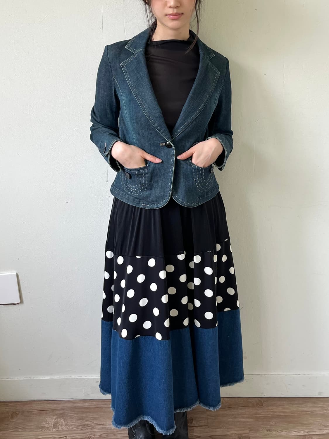 SONIA RYKIEL 스티치 데님 자켓 상품이미지6