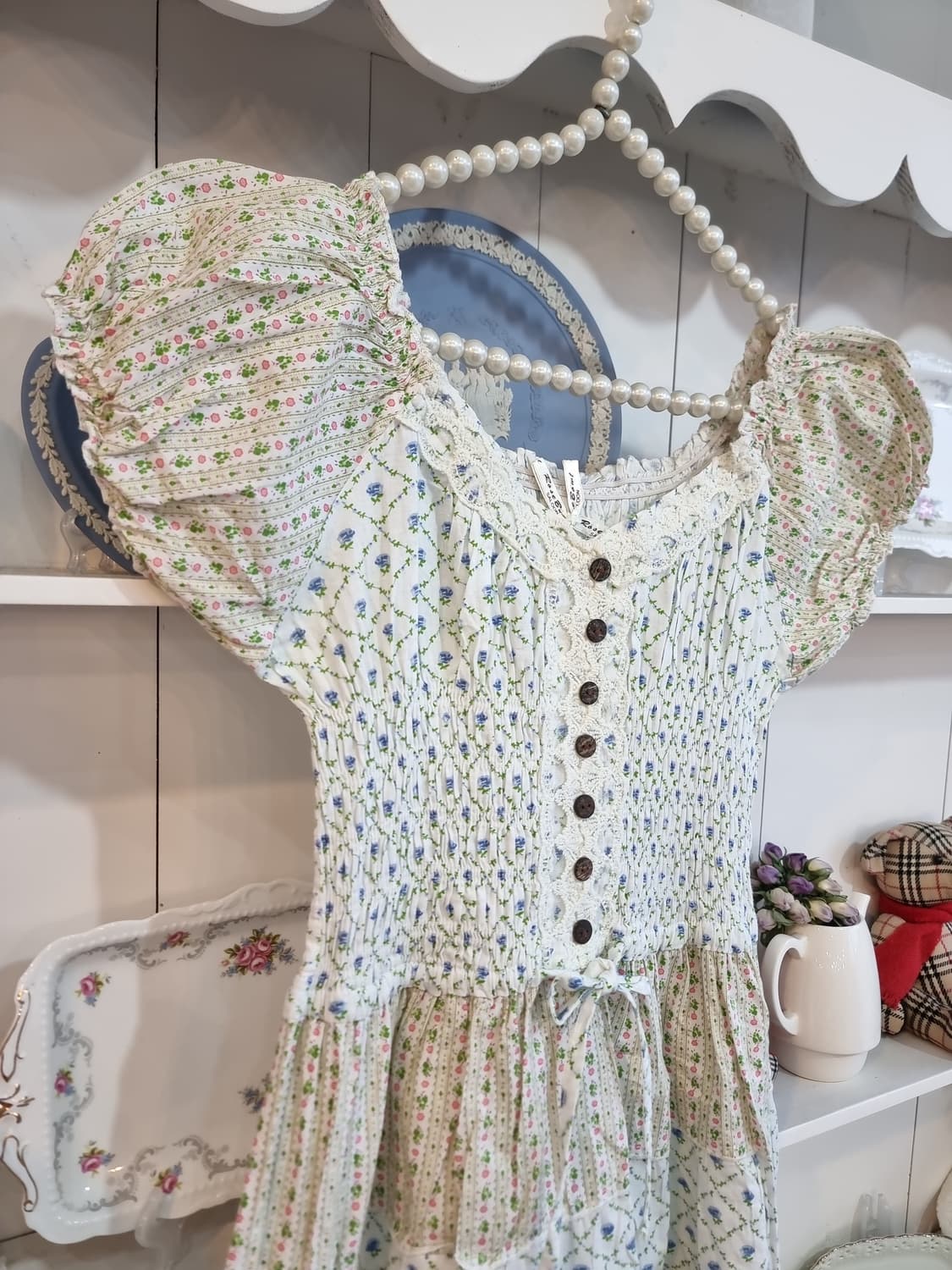 빈티지 플라워 퍼프 캉캉 원피스 상품이미지3