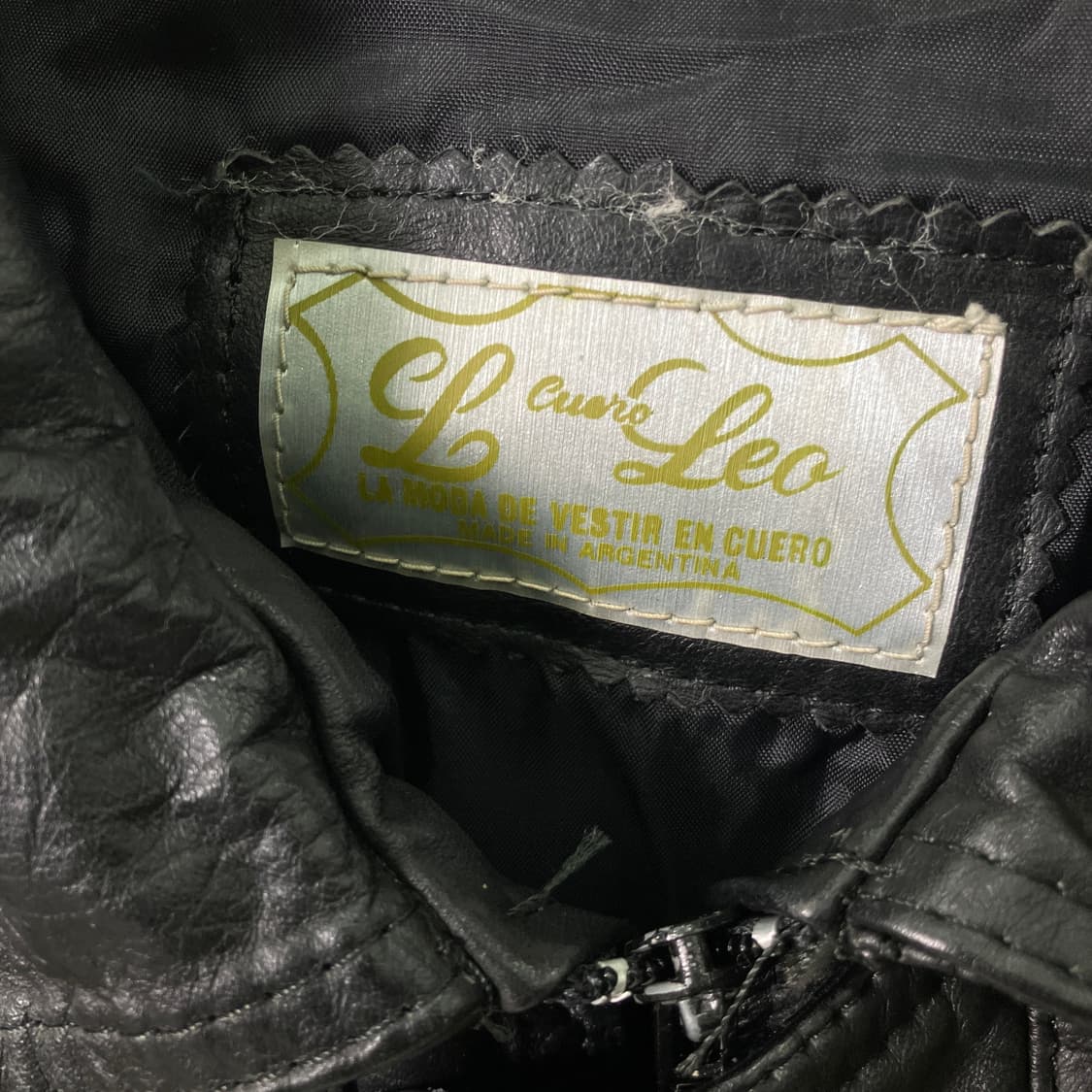 VTG 빈티지 가죽 스웨이드 배색 봄버 자켓 상품이미지3