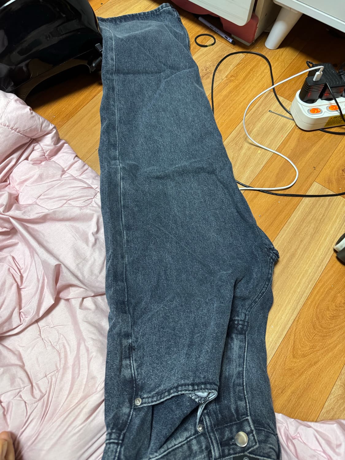 트릴리온 워싱 와이드 데님 블루그레이 M 상품이미지2