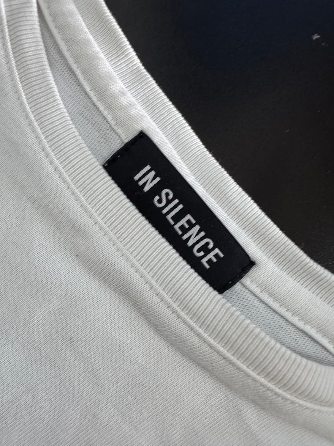 인사일런스 빅 사이즈 화이트 긴팔 티셔츠 2XL~ 상품이미지3