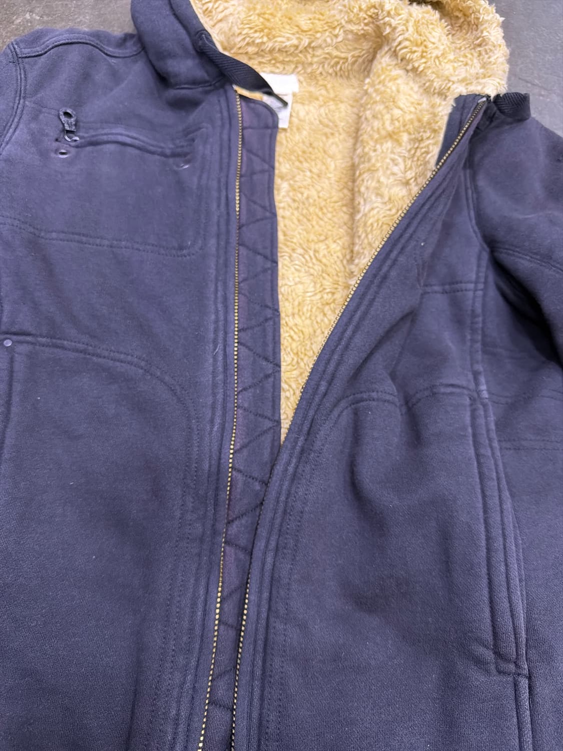 디젤 투웨이 쉐르파 퍼 후드 집업 자켓 XL 상품이미지5