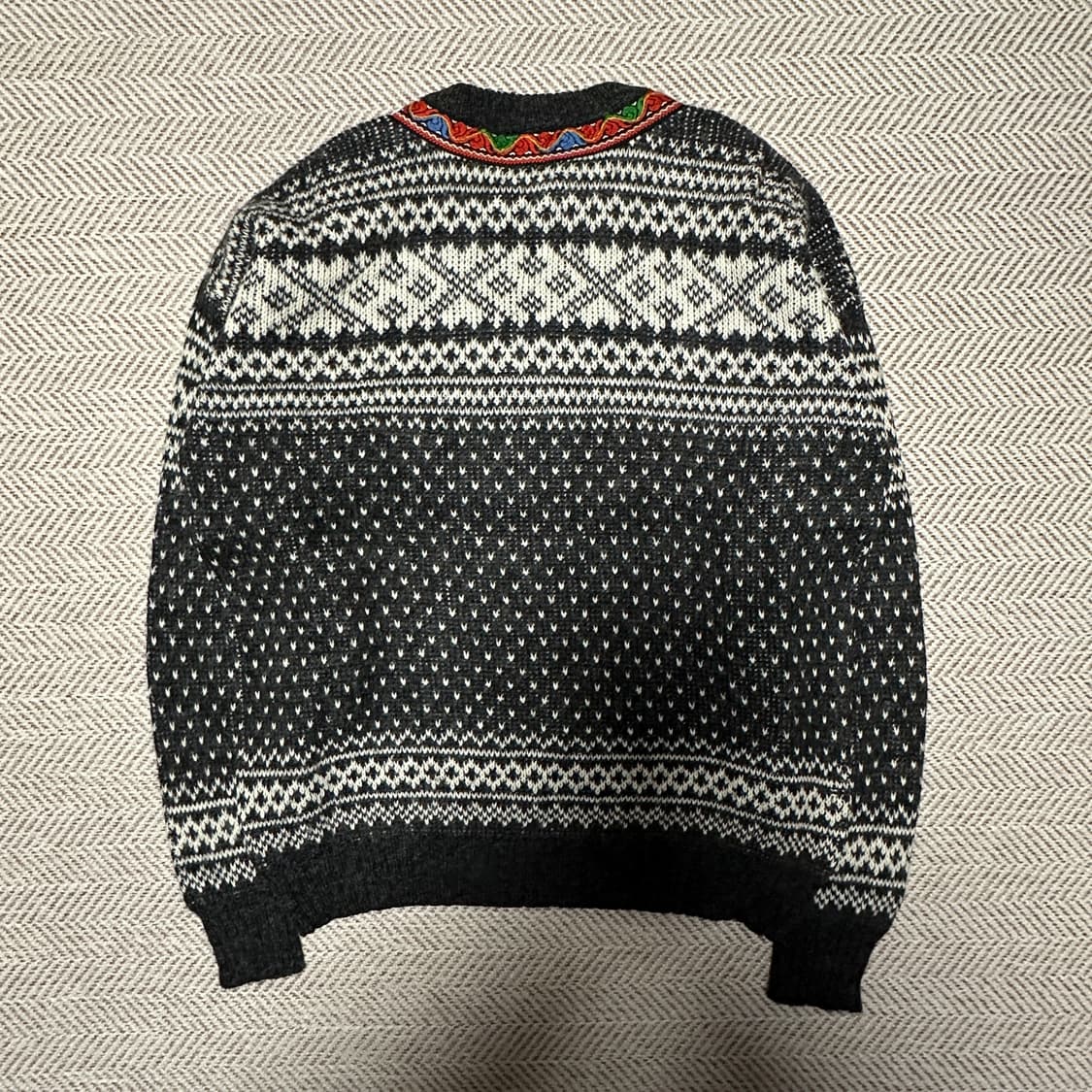 VINTAGE nordic heavy wool knit sweater 상품이미지2